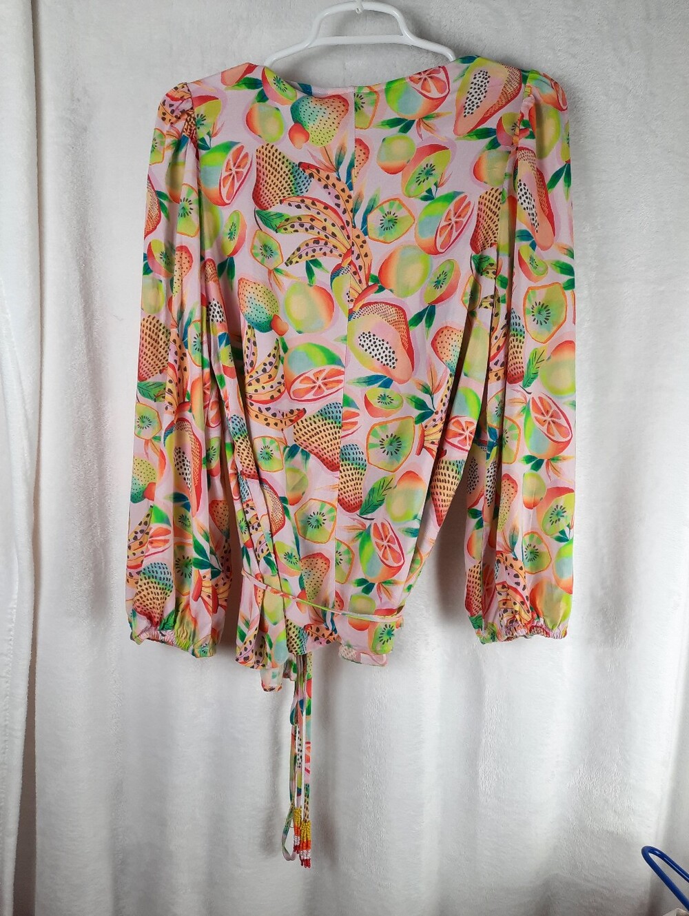 FARM Rio Anthropologie Citrus & Kiwi Wrap Top - Picture 8 of 16